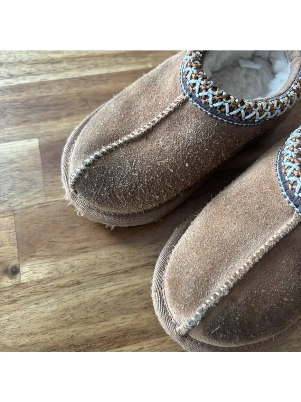 UGG Tasman II Slippers Toddler Size 9 Shoes‎ Chestnut Suede Slip On Minimalist